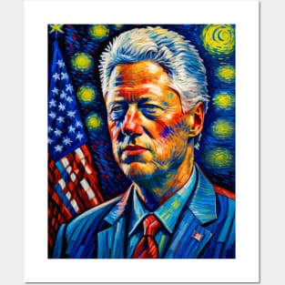 Bill in starry night Posters and Art